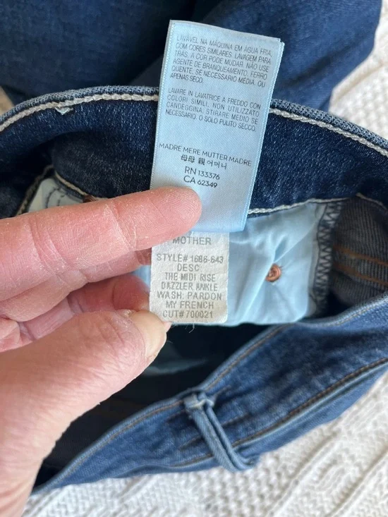 MOTHER The Mid Rise Dazzler Ankle in Pardon My French Sz 26 - Picture 8 of 16